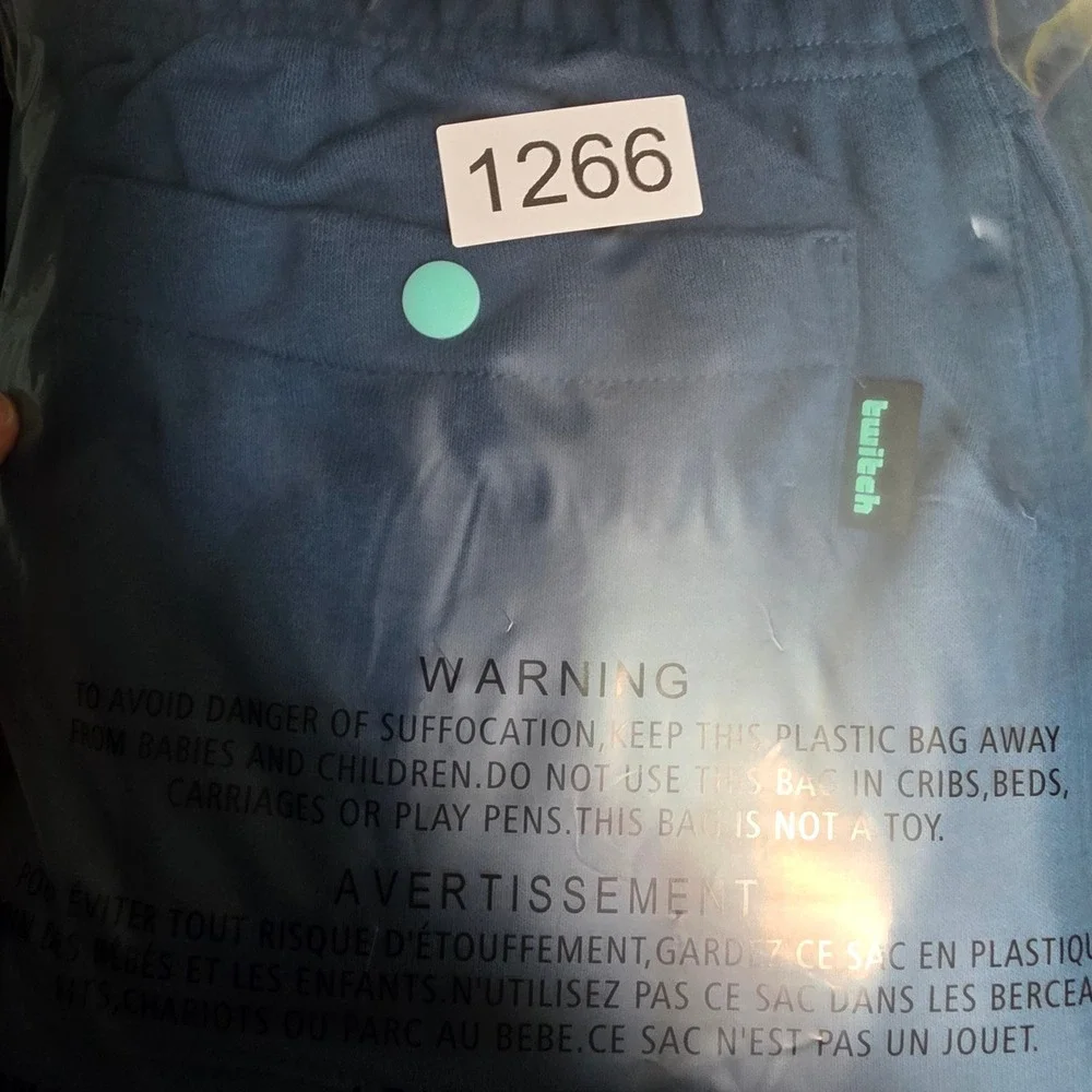 Twitch Official Logo Jogger Sweatpants Blue Gaming Lounge Pants Mens Large